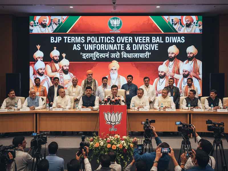 ਵੀਰ ਬਾਲ ਦਿਵਸ ‘ਤੇ ਸਿਆਸਤ ਨੂੰ ਲੈ ਕੇ ਭਾਜਪਾ ਨੇ ਇਸਨੂੰ “ਅਫ਼ਸੋਸਜਨਕ ਤੇ ਵੰਡ ਪੈਦਾ ਕਰਨ ਵਾਲਾ” ਕਰਾਰ ਦਿੱਤਾ