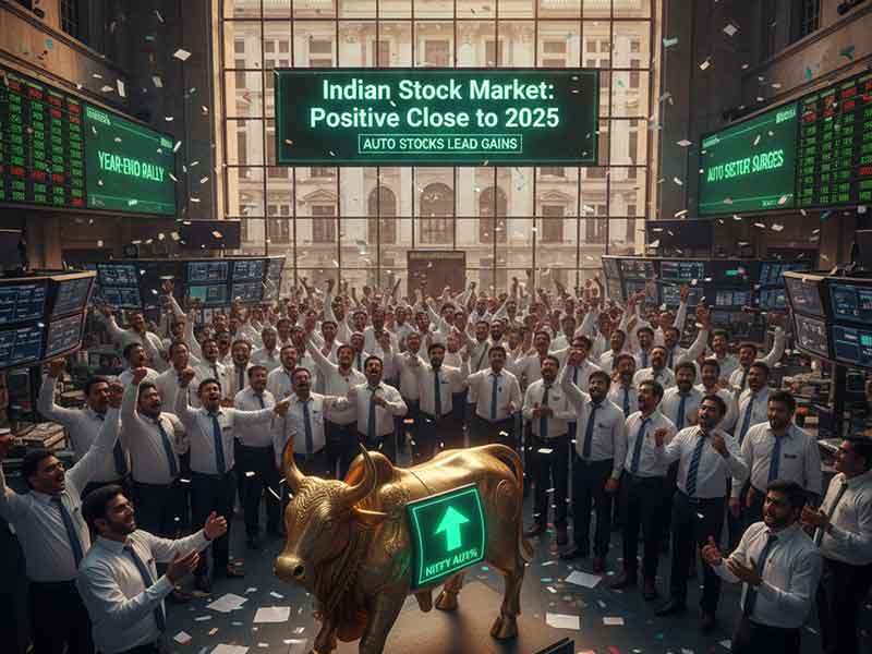 ਆਟੋ ਸੈਕਟਰ ਦੀ ਅਗਵਾਈ ਨਾਲ ਸ਼ੇਅਰ ਬਾਜ਼ਾਰ ਦਾ ਸਾਲਾਨਾ ਮਜ਼ਬੂਤ ਅੰਤ