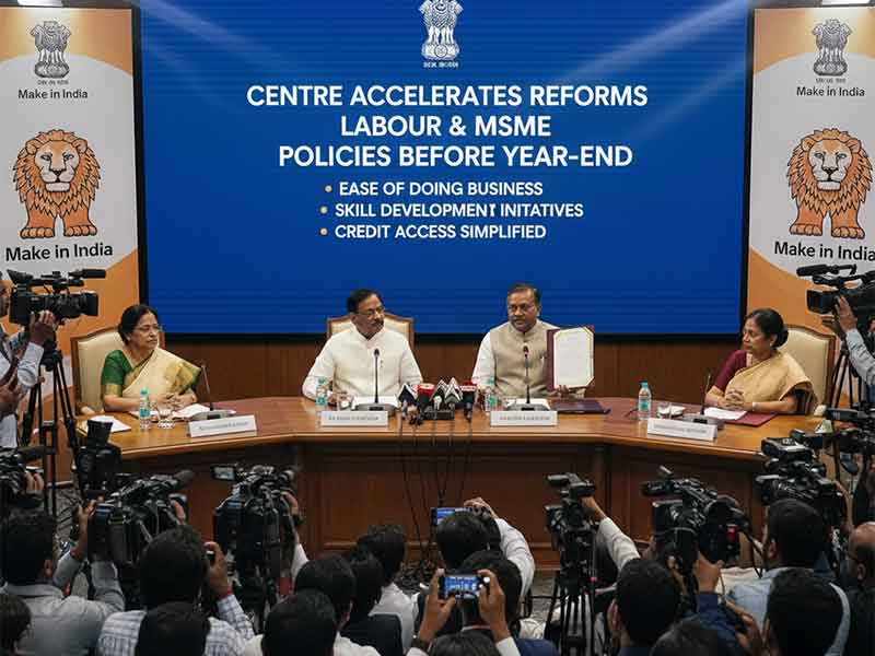 ਕੇਂਦਰ ਸਰਕਾਰ ਵੱਲੋਂ ਲੇਬਰ ਅਤੇ ਐਮਐਸਐਮਈ ਸੁਧਾਰਾਂ ਨੂੰ ਤੇਜ਼ੀ