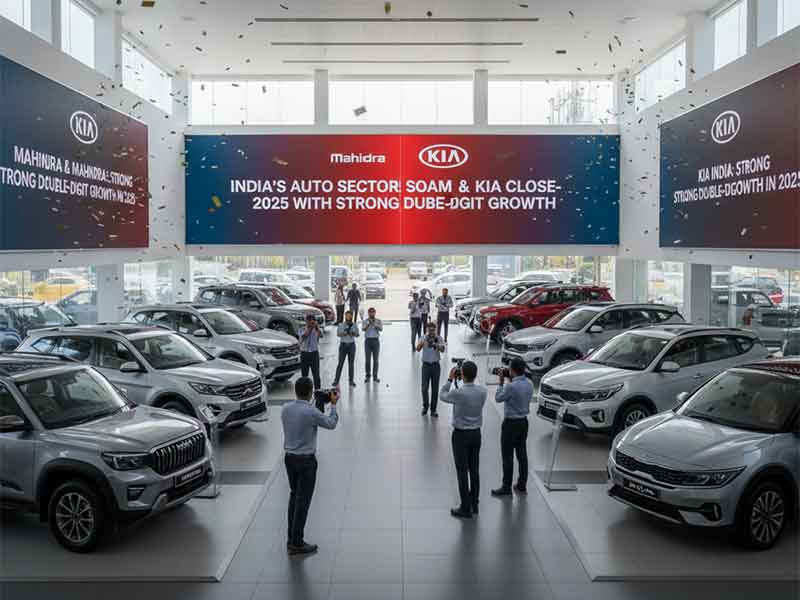 ਮਹਿੰਦਰਾ ਐਂਡ ਮਹਿੰਦਰਾ ਅਤੇ ਕੀਆ ਨੇ 2025 ਦਾ ਅੰਤ ਦੋ ਅੰਕਾਂ ਵਾਲੀ ਮਜ਼ਬੂਤ ਵਿਕਰੀ ਵਾਧੇ ਨਾਲ ਕੀਤਾ