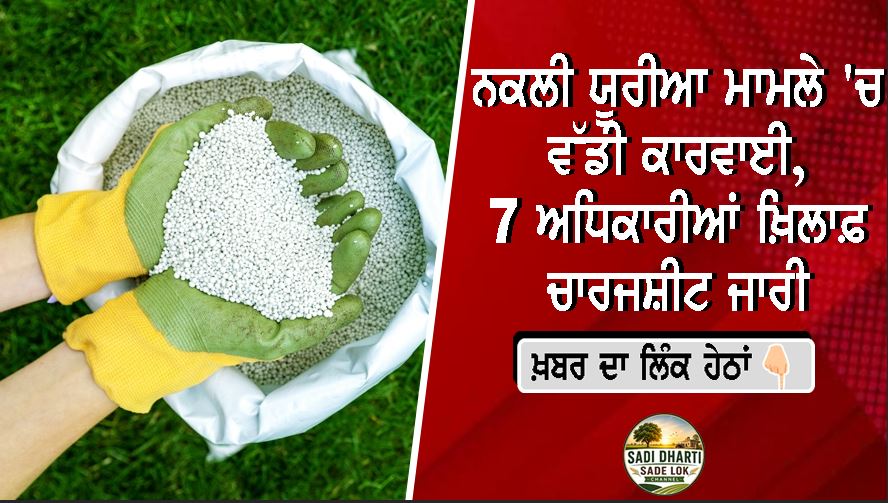 ਨਕਲੀ ਯੂਰੀਆ ਮਾਮਲੇ 'ਚ ਵੱਡੀ ਕਾਰਵਾਈ, 7 ਅਧਿਕਾਰੀਆਂ ਖ਼ਿਲਾਫ਼ ਚਾਰਜਸ਼ੀਟ ਜਾਰੀ