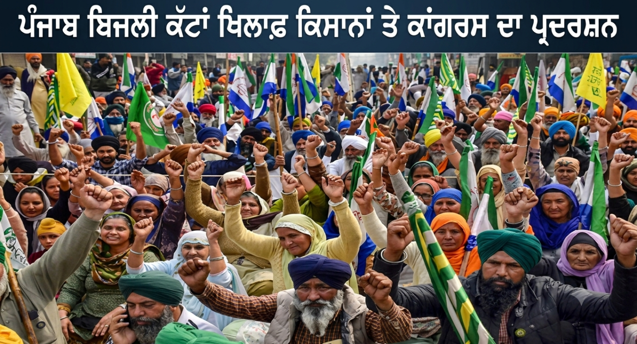 ਪੰਜਾਬ ’ਚ ਬਿਜਲੀ ਸੰਕਟ ’ਤੇ ਹੱਲਾ ਬੋਲ! ਕਿਸਾਨਾਂ ਤੇ ਕਾਂਗਰਸ ਦਾ ਸਰਕਾਰ ਖ਼ਿਲਾਫ਼ ਪ੍ਰਦਰਸ਼ਨ