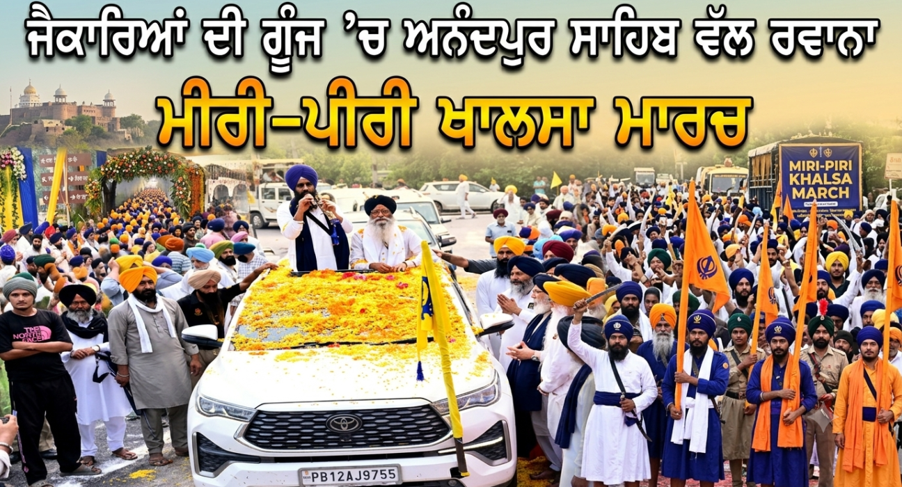 ਜੈਕਾਰਿਆਂ ਦੀ ਗੂੰਜ ’ਚ ਅਨੰਦਪੁਰ ਸਾਹਿਬ ਵੱਲ ਰਵਾਨਾ ਮੀਰੀ-ਪੀਰੀ ਖਾਲਸਾ ਮਾਰਚ